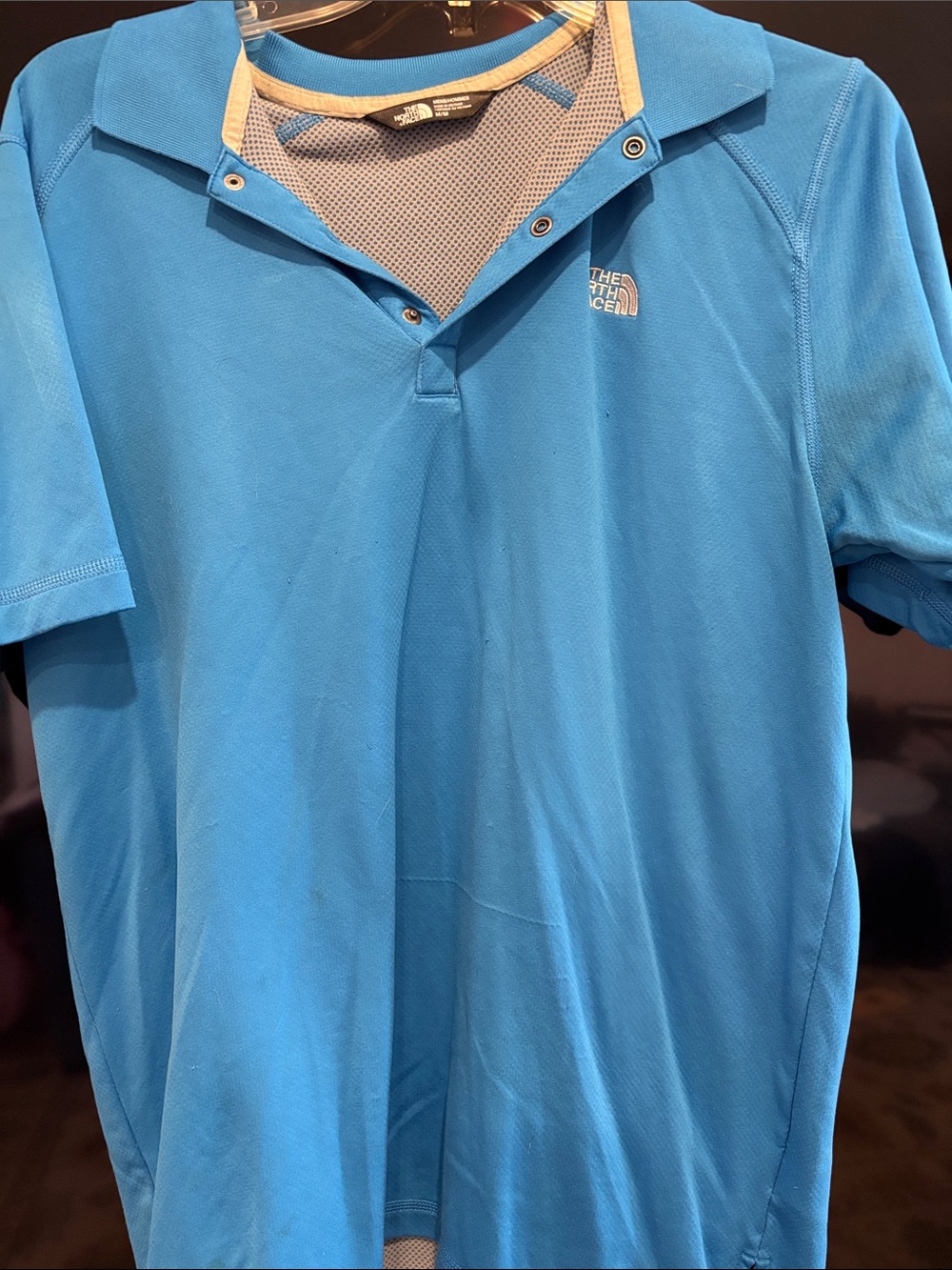 The North Face Sky Blue Short-Sleeve Polo